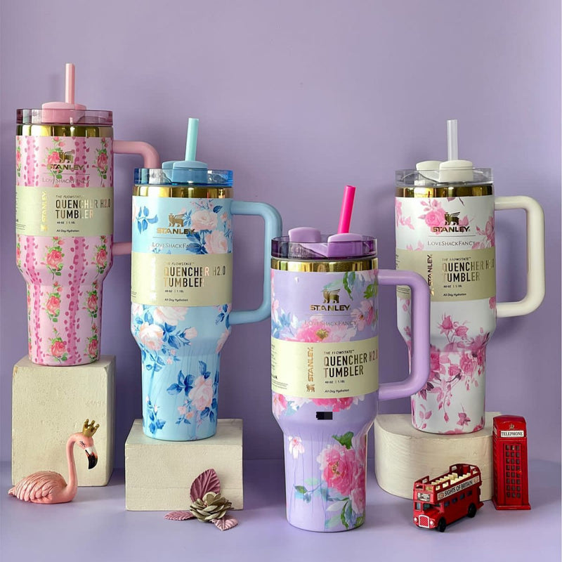 Stainless Steel Floral Printed Tumbler – 1200 ml