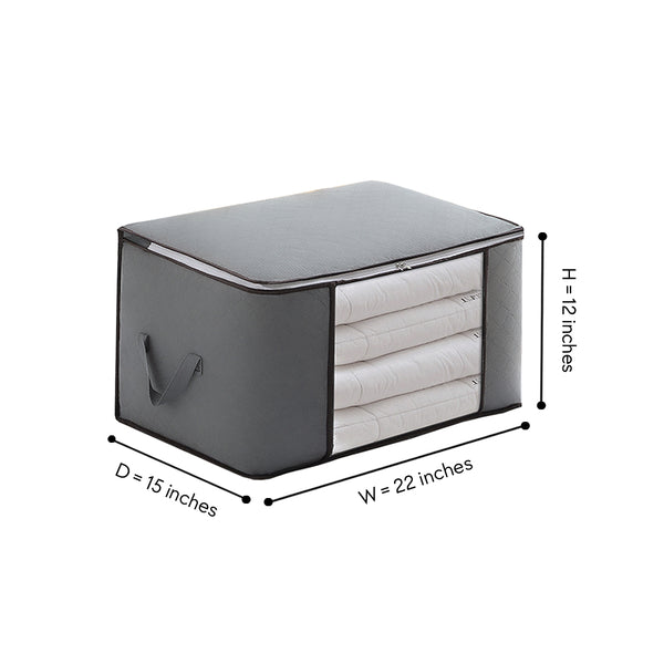 Foldable Storage Box with Zipper