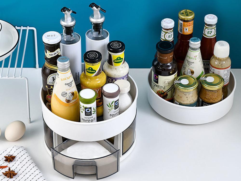Multifunctional Revolving Kitchen Storage Rack (6 Compartments)