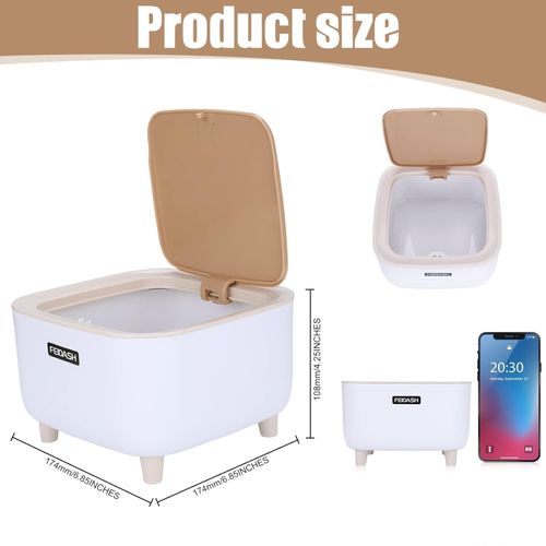 Portable Table Dustbin Push Lid