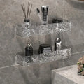 1PC Acrylic Straight Shelf Adhesive – Wall Mounted Storage Rack (No Drilling)