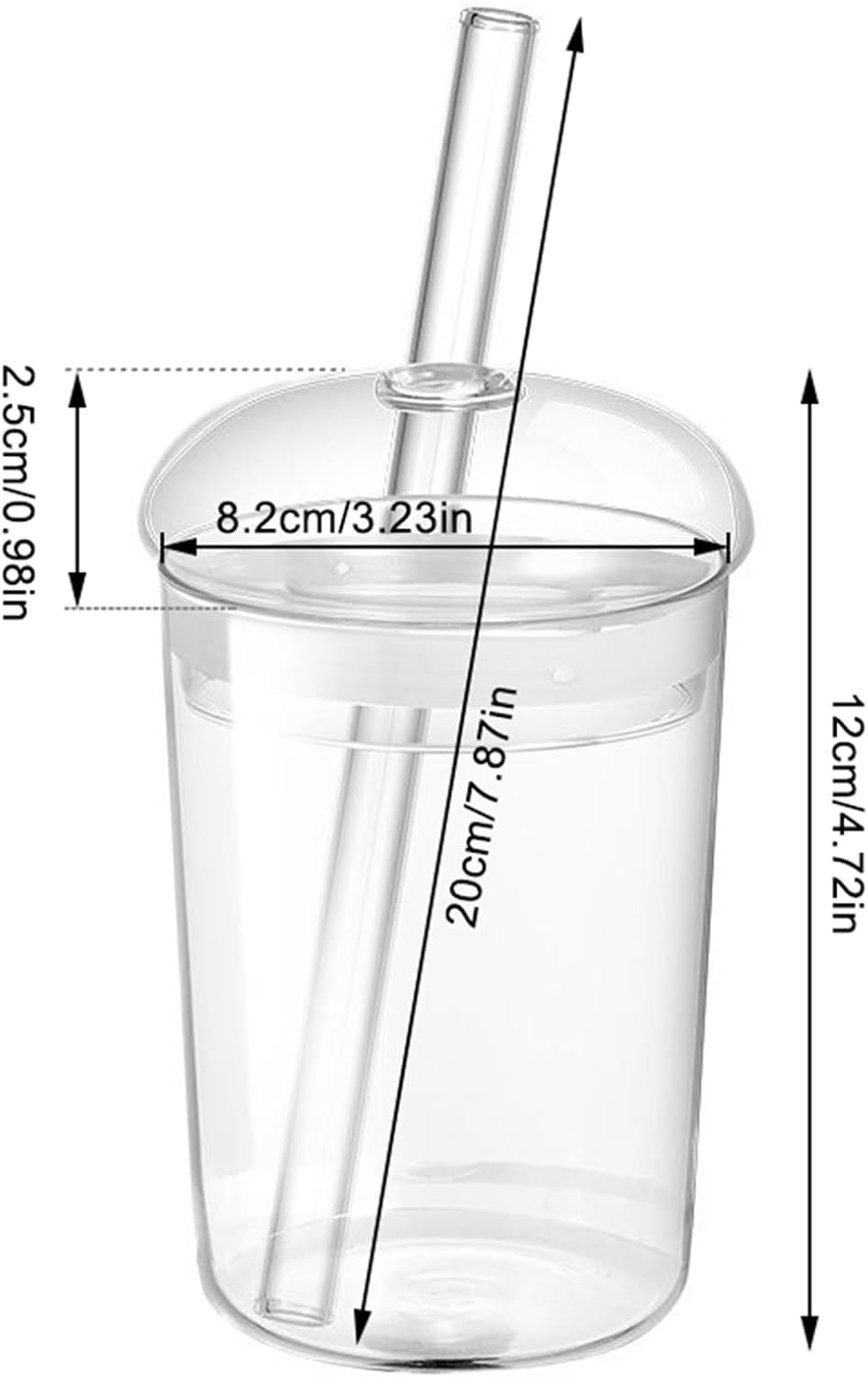 Glass Tumbler with Dome Lid