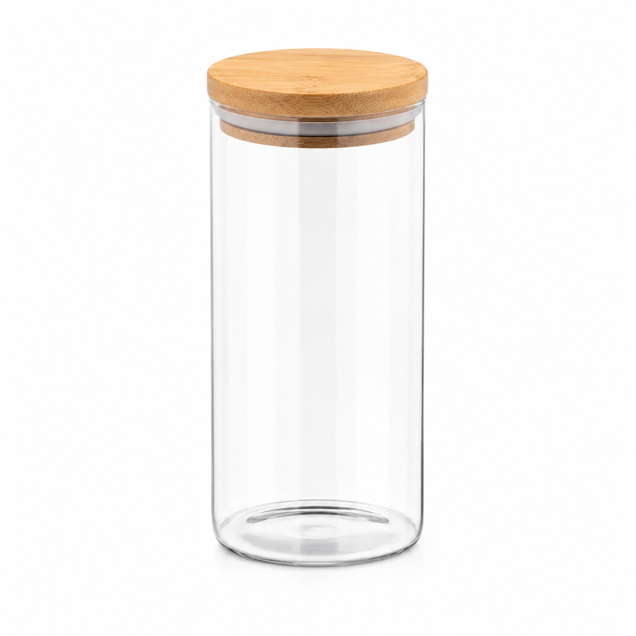 Airtight Borosilicate Glass Jar with Wooden Lid