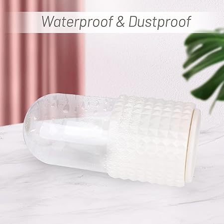 360° Revolving Make-Up and Brush Holder with Acrylic Cover