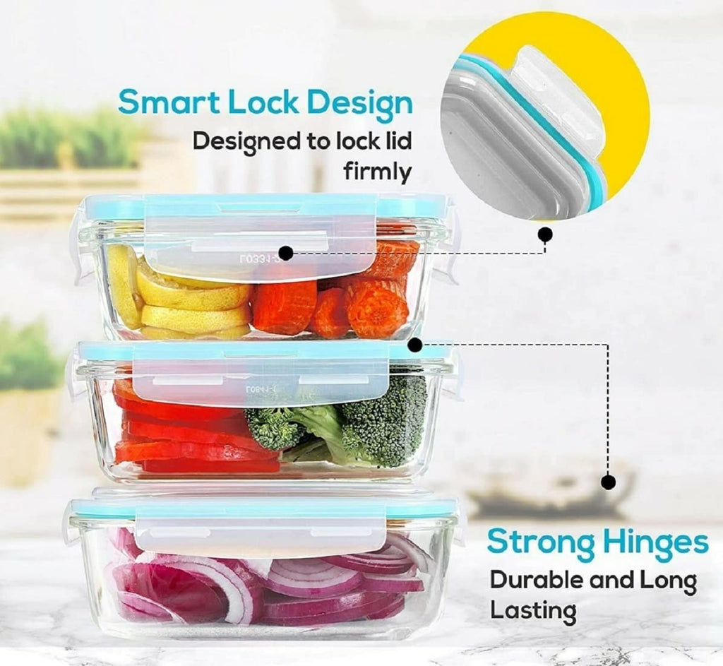 Borosilicate Rectangular Glass Bowl – Pack of 2