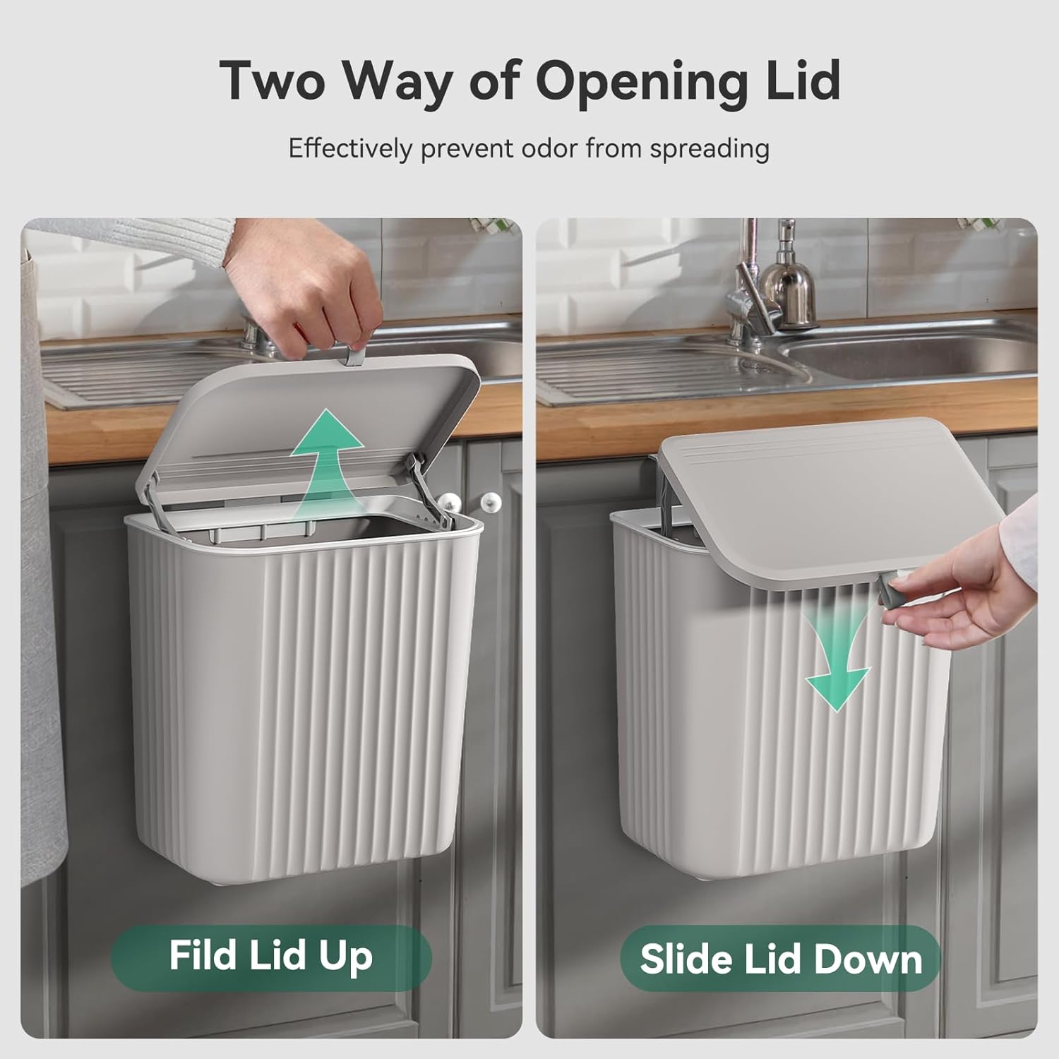 Kitchen/Washroom Wall Hanging Dustbin (Fancy)