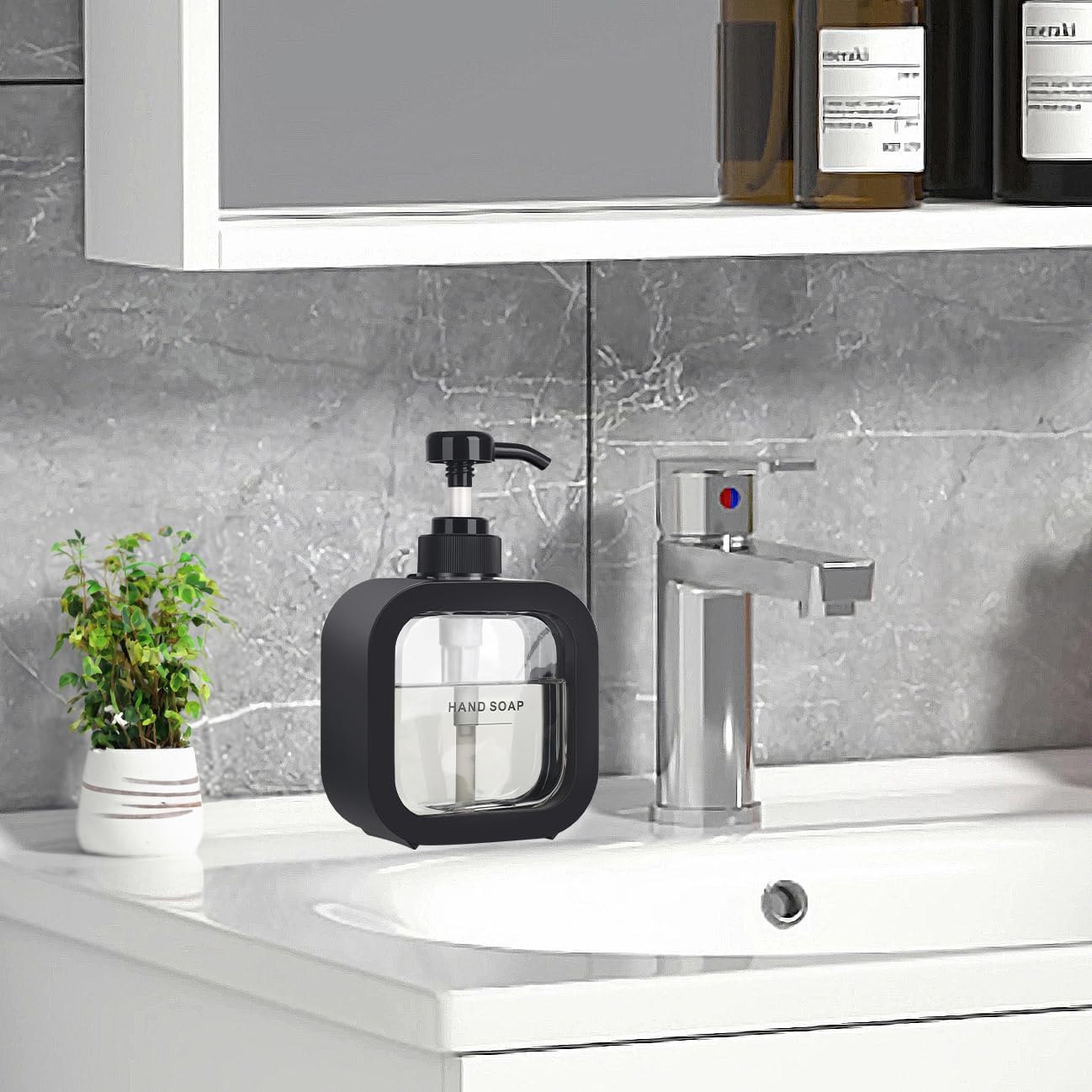 Black Hand Soap Dispenser Bathroom