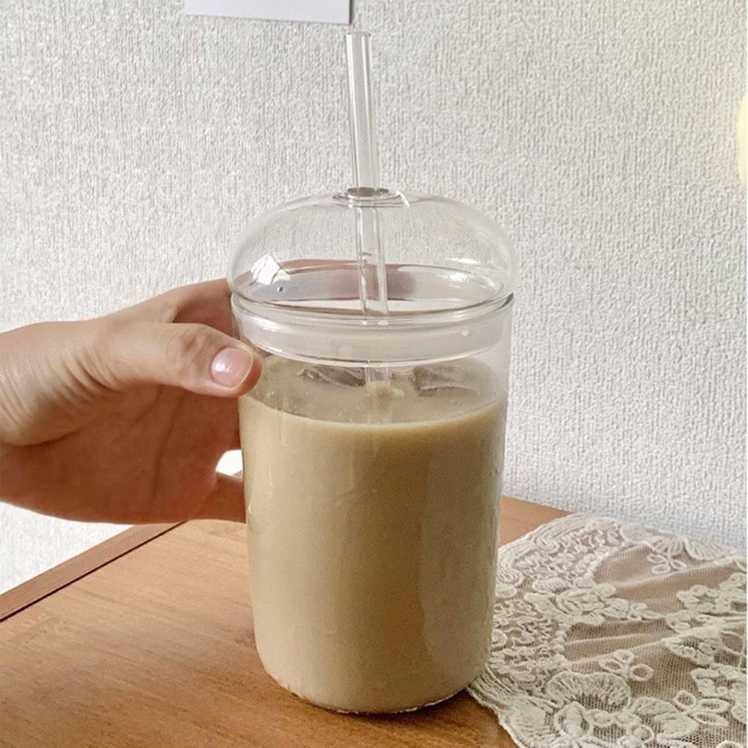 Glass Tumbler with Dome Lid