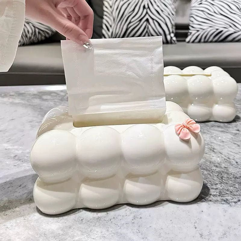 Bubble Tissue Box – Black & White