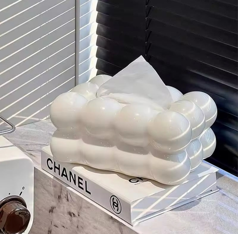 Bubble Tissue Box – Black & White