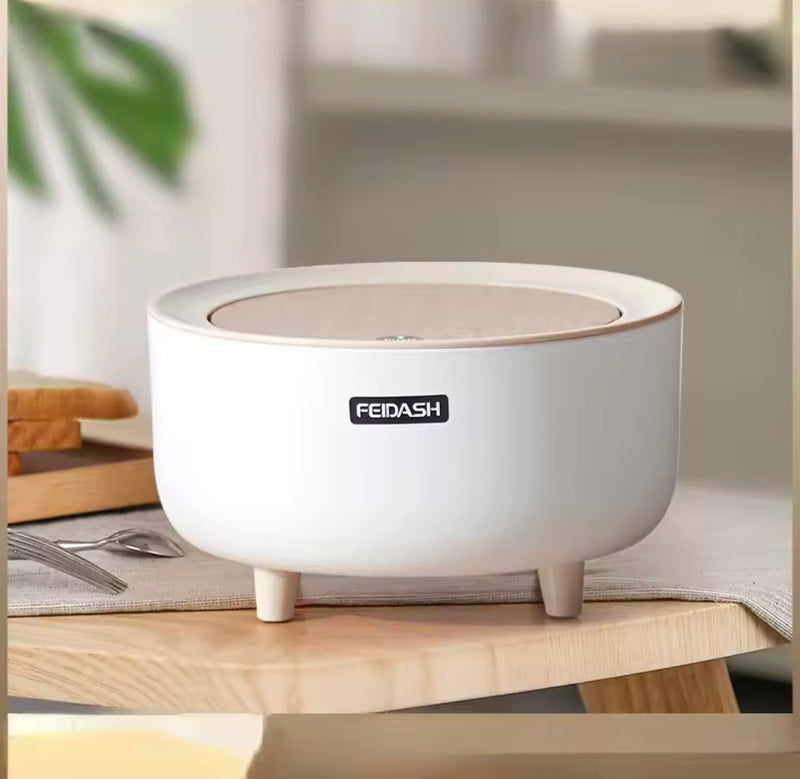 Portable Table Dustbin Push Lid