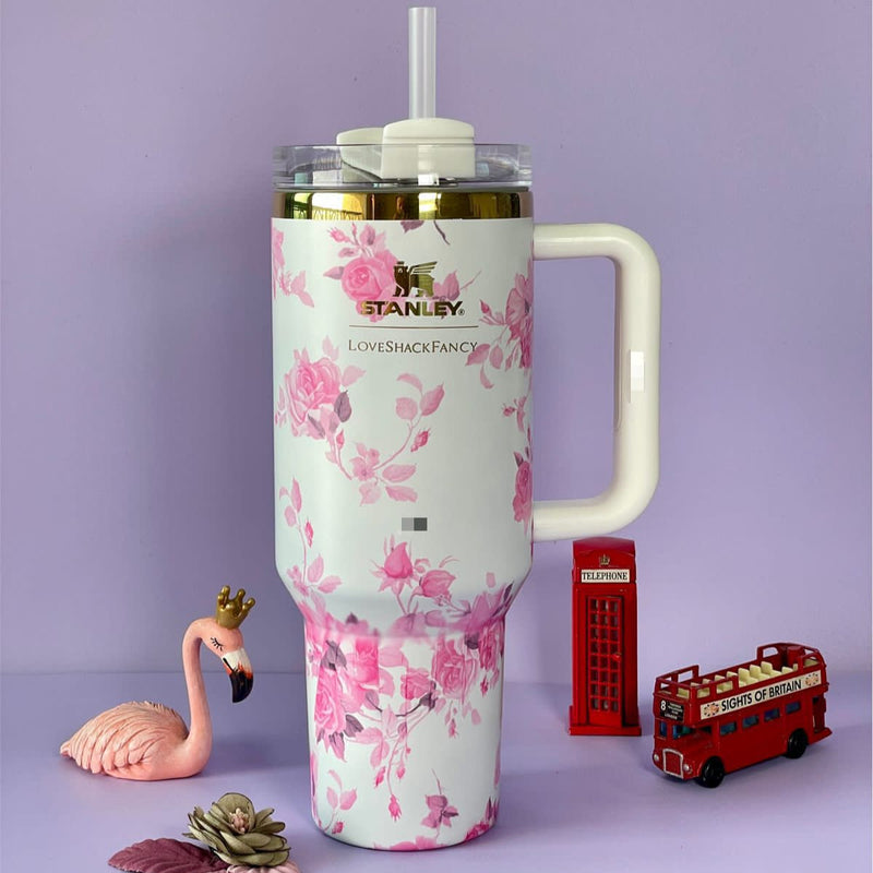 Stainless Steel Floral Printed Tumbler – 1200 ml