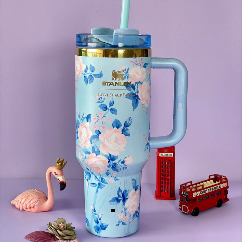 Stainless Steel Floral Printed Tumbler – 1200 ml
