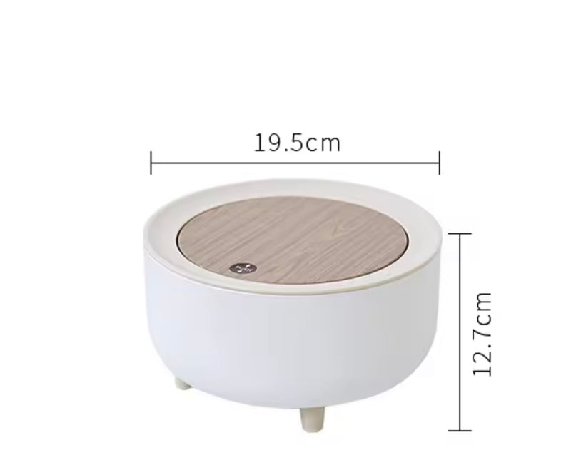Portable Table Dustbin Push Lid