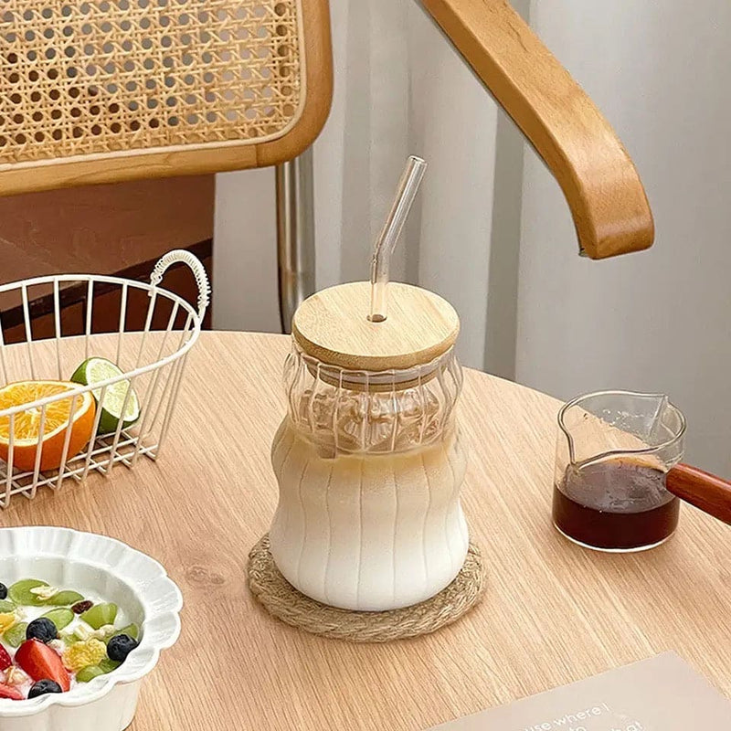 Sipper Mug With Glass Straw