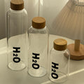 Borosilicate Glass Water Bottle with Wooden Lid