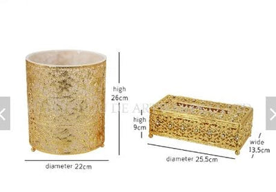 Acrylic Dustbin Tissue Box Set