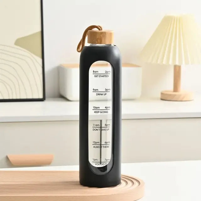 Borosilicate Glass Water Bottle with Silicone Sleeve
