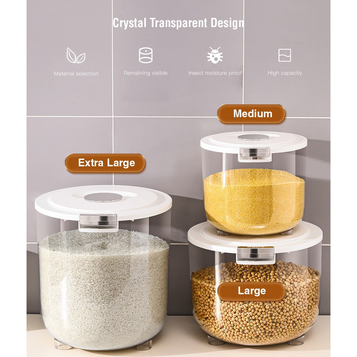Acrylic Cereal Container (10kg)