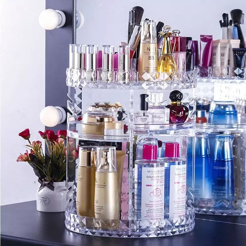 360° Rotating Cosmetics Organizer