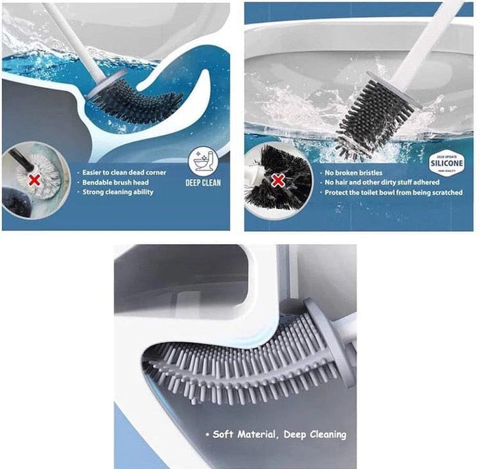 Adhesive Silicone Commode Brush (PVC Rod)