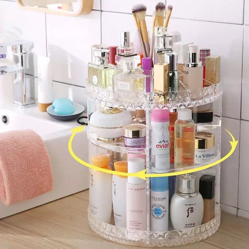 360° Rotating Cosmetics Organizer