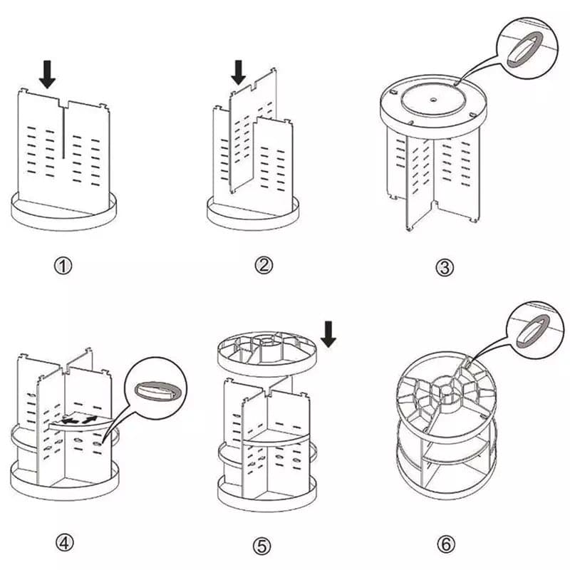Acrylic Revolving Cosmetic & Makeup Organizer