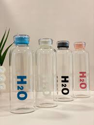 Borosilicate Glass Water Bottle with Plastic Lid