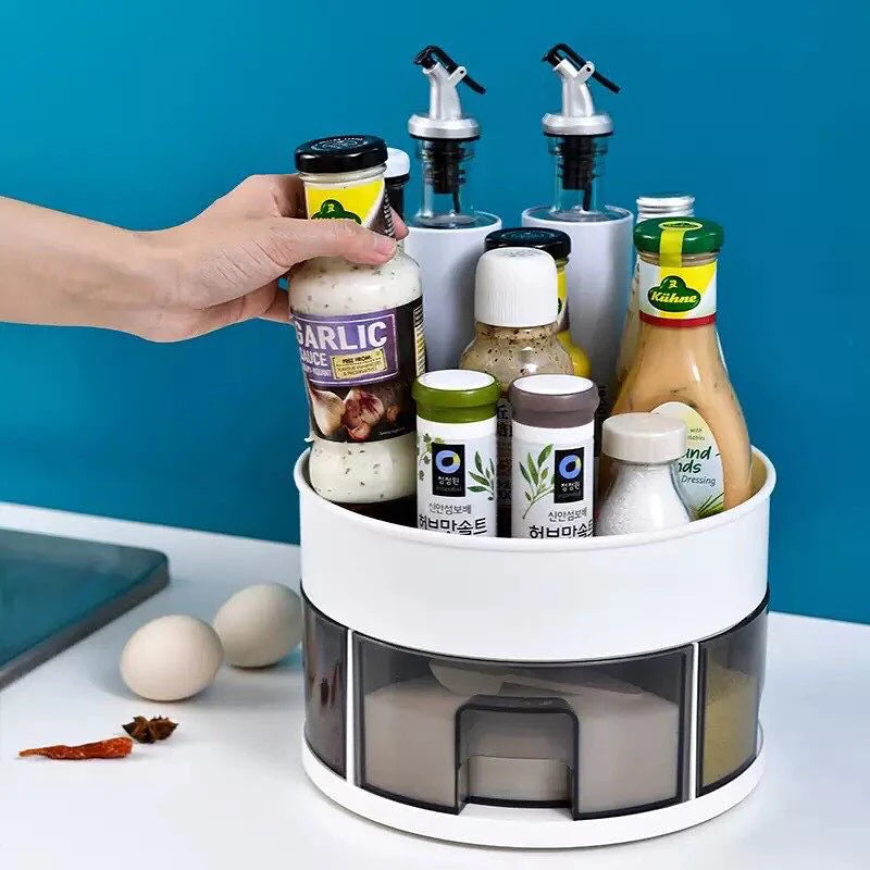 Multifunctional Revolving Kitchen Storage Rack (6 Compartments)