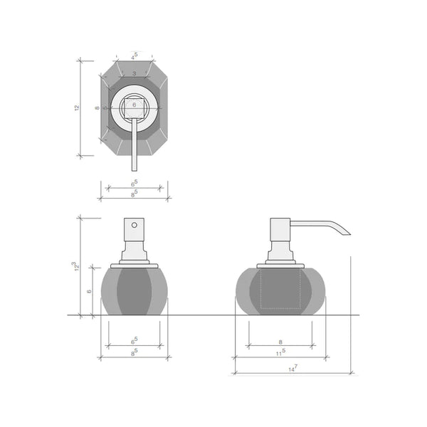 Acrylic Soap Dispenser